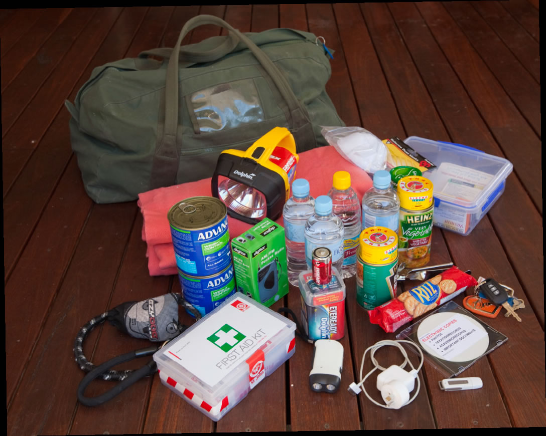 A bushfire survival kit